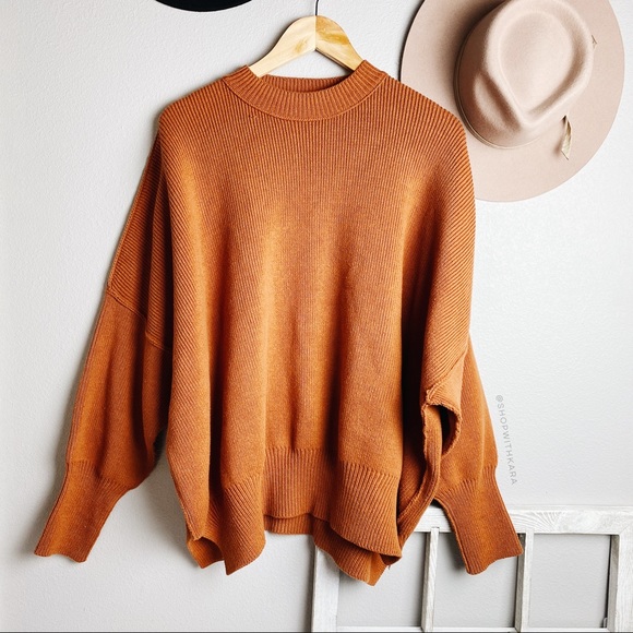 Free People Sweaters - Free People Burnt Orange Easy Street Tunic XS
